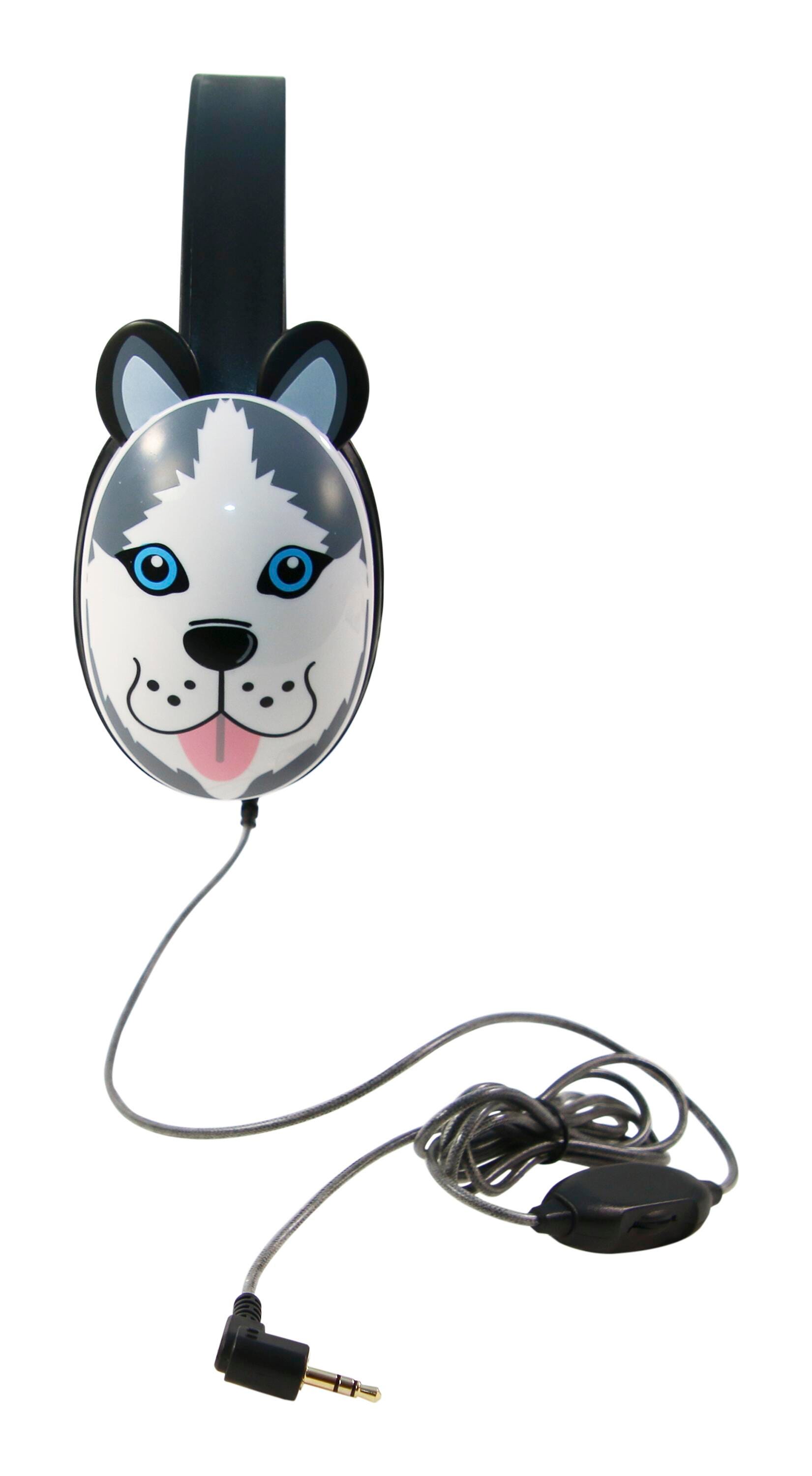 Califone Listening First 2810-BE Over-Ear Stereo Headphones, Inline Volume Control, 3.5mm Plug, Husky 2103813
